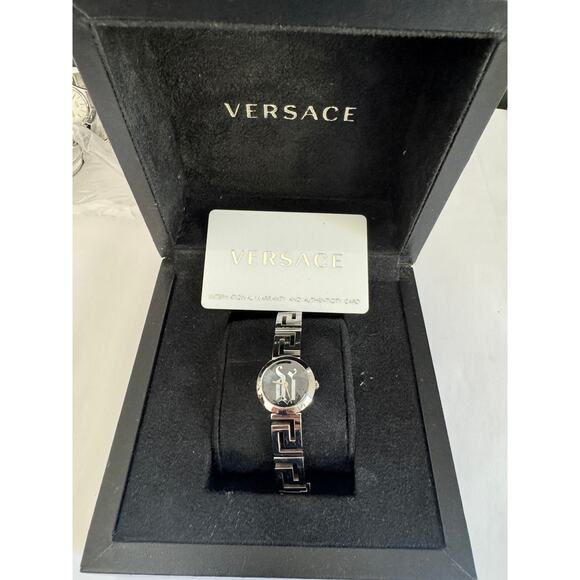 Mint Condition Silver Versace Meandros Watch